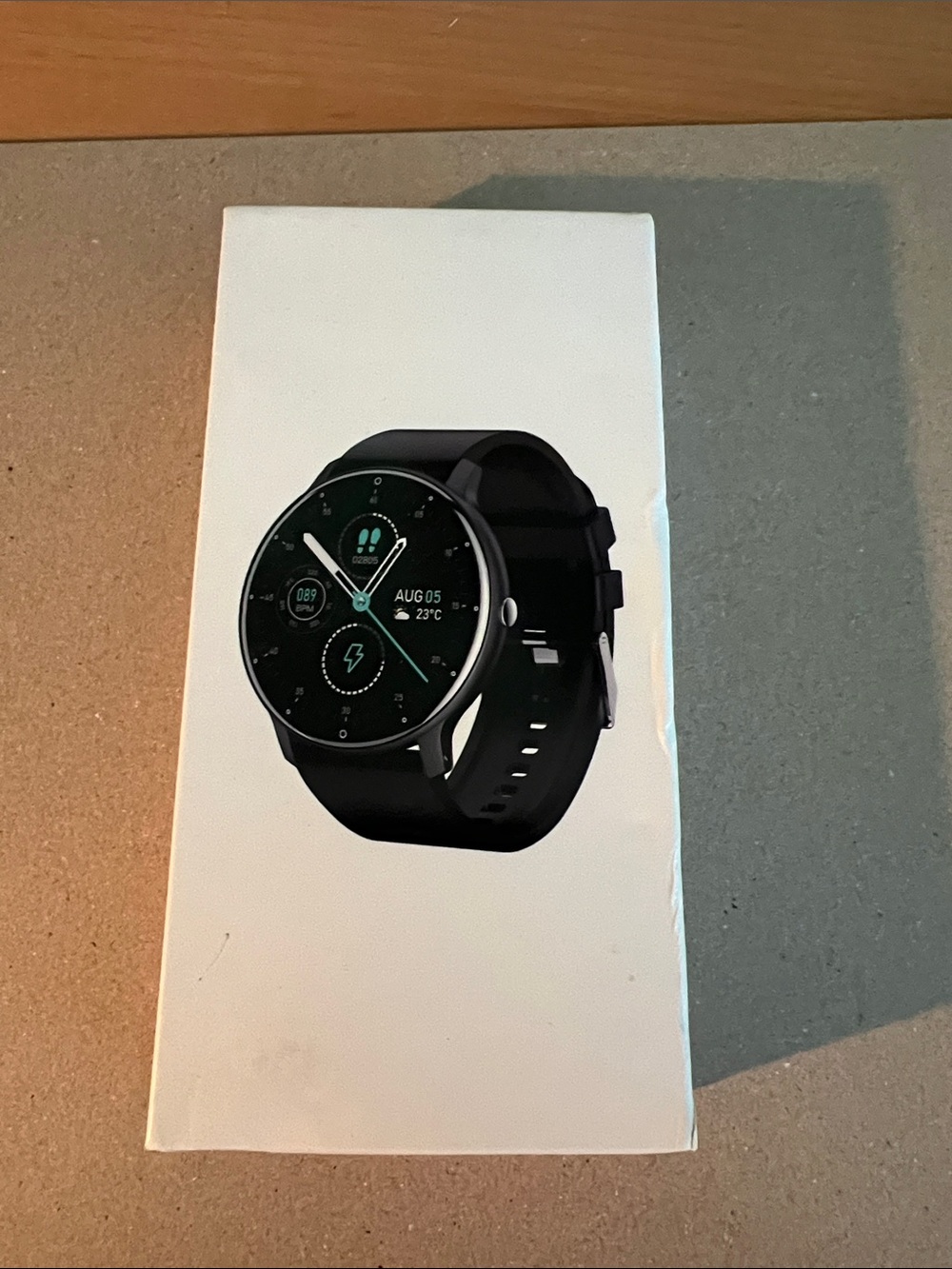 Black Smartwatch with Round Display - Brand Unspecified